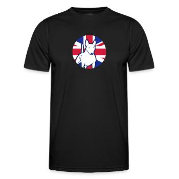 Miniatur Bullterrier UK 3c - T-shirt sport Homme - noir - Devant - AI Model Male 178 dark (178cm)
