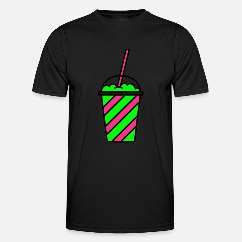 Slush Eis Becher - Männer Funktions-T-Shirt - Schwarz