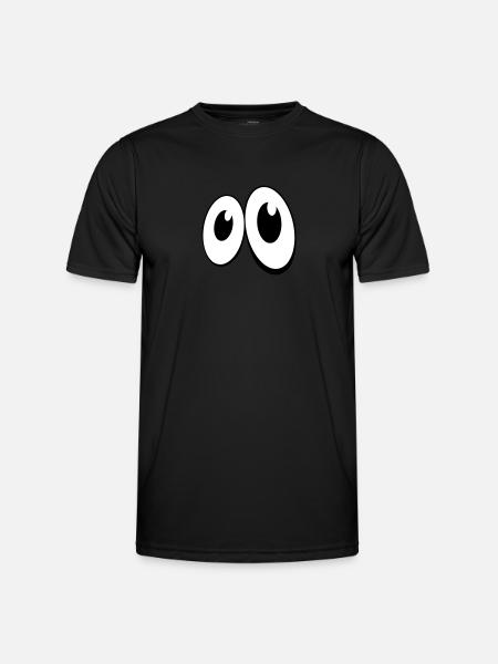Eyes Comic-Style (1c) - Men's Functional T-Shirt - black
