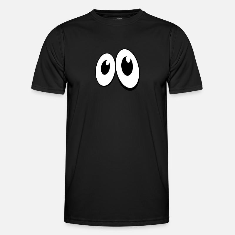 Eyes Comic-Style (1c) - Men's Functional T-Shirt - black