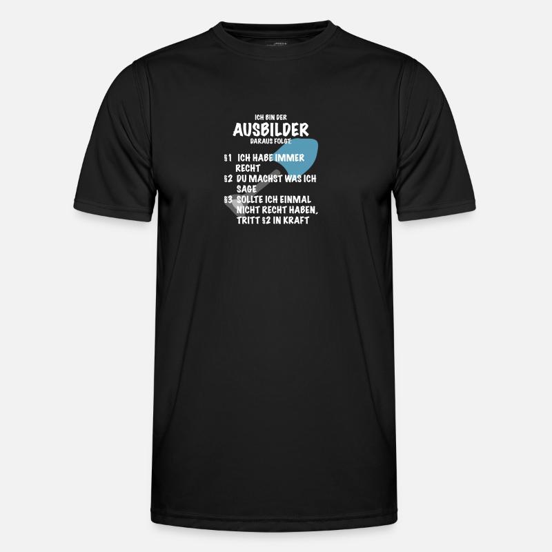 Ausbilder Spruch Geschenk Bauarbeiter - Männer Funktions-T-Shirt - Schwarz