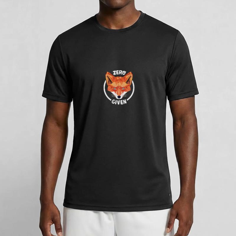 Fuchs Low Poly Design Spruch: Zero Fucks Given Men's Functional T-Shirt