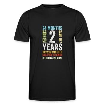 2nd anniversary gift, kids birthday gift, wedding - Männer Funktions-T-Shirt - Schwarz - Vorne - AI Model Male 178 dark (178cm)
