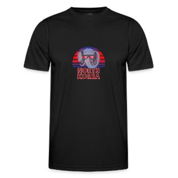 Corée du Nord - T-shirt sport Homme - noir - Devant - AI Model Male 178 dark (178cm)