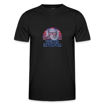 Großbritannien - Männer Funktions-T-Shirt - Schwarz - Vorne - AI Model Male 178 dark (178cm)