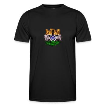 India - Men's Functional T-Shirt - black - Front - AI Model Male 178 dark (178cm)