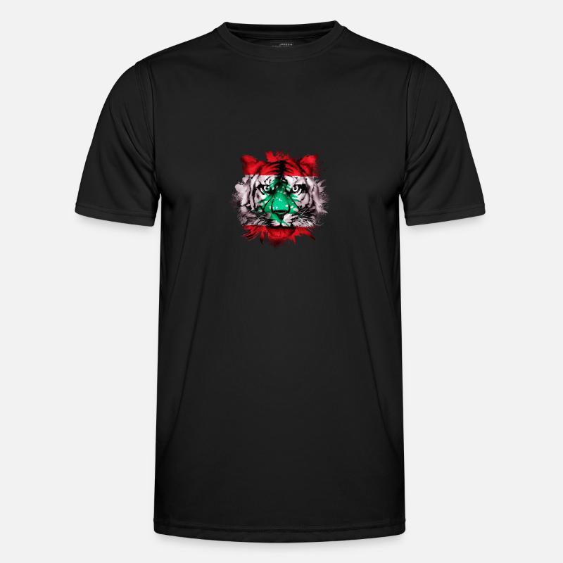 Libanon - Männer Funktions-T-Shirt - Schwarz