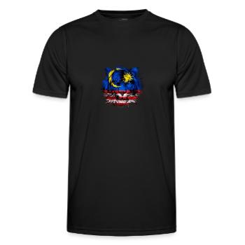 Malaisie - T-shirt sport Homme - noir - Devant - AI Model Male 178 dark (178cm)