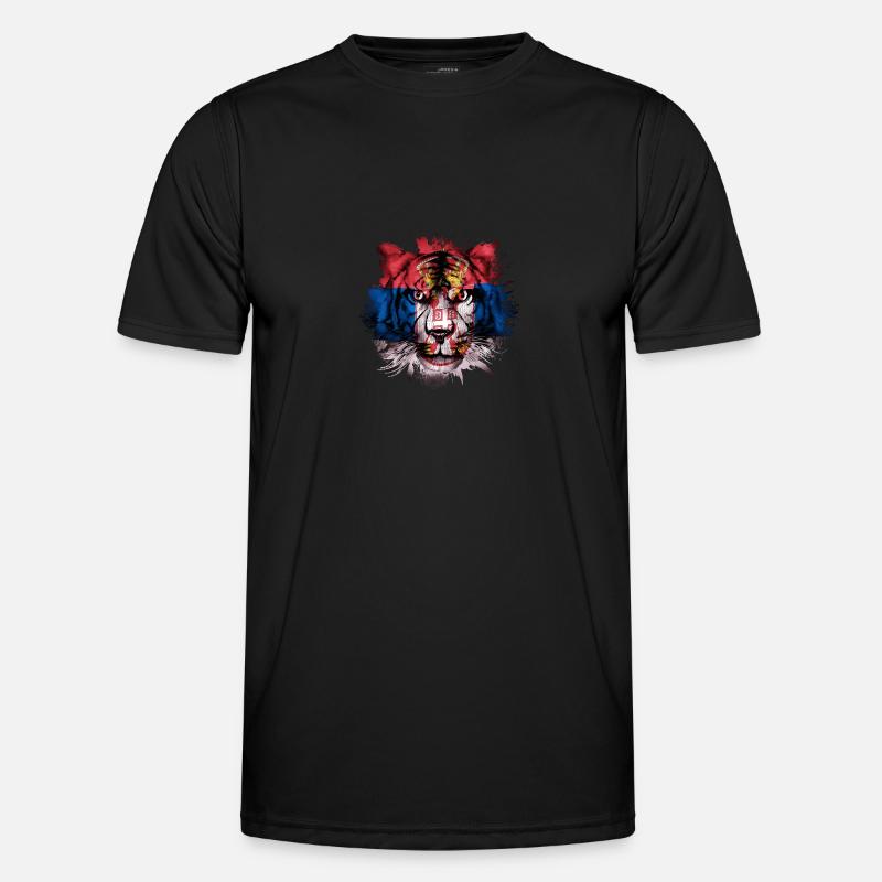 Serbien - Männer Funktions-T-Shirt - Schwarz