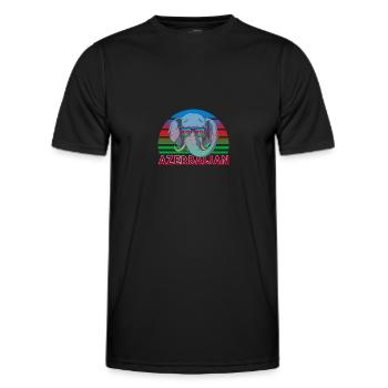 Azerbaïdjan - T-shirt sport Homme - noir - Devant - AI Model Male 178 dark (178cm)