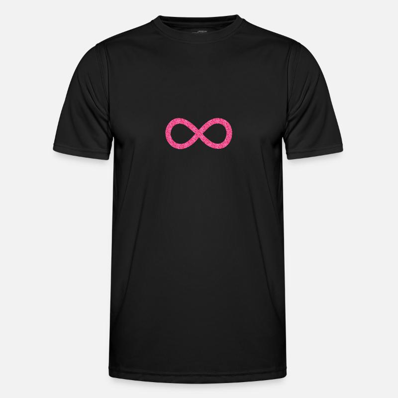 infinity glitter - Men's Functional T-Shirt - black