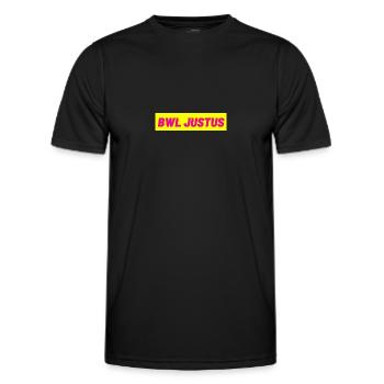 BWL Justus - Männer Funktions-T-Shirt - Schwarz - Vorne - AI Model Male 178 dark (178cm)
