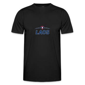 Laos - T-shirt sport Homme - noir - Devant - AI Model Male 178 dark (178cm)