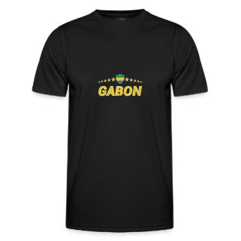 Gabon - Men's Functional T-Shirt - black - Front - AI Model Male 178 dark (178cm)