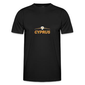 Cyprus - Men's Functional T-Shirt - black - Front - AI Model Male 178 dark (178cm)