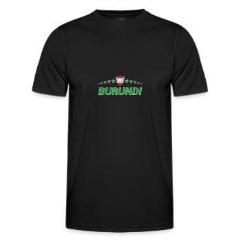 Burundi - Männer Funktions-T-Shirt - Schwarz - Vorne - AI Model Male 178 dark (178cm)