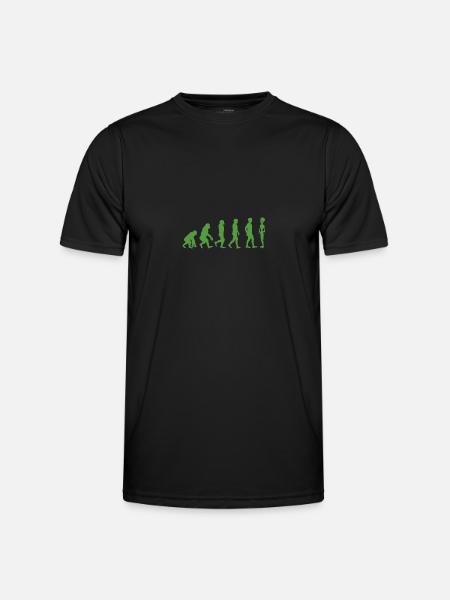 Alien / Area 51 / UFO: Evolution - Monkey - Human - - Men's Functional T-Shirt - black
