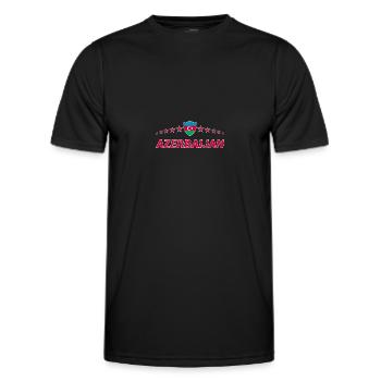 Azerbaïdjan - T-shirt sport Homme - noir - Devant - AI Model Male 178 dark (178cm)