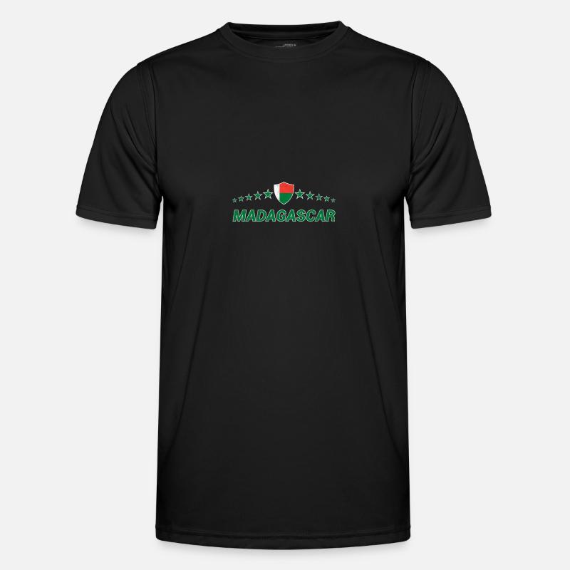 Madagaskar - Männer Funktions-T-Shirt - Schwarz