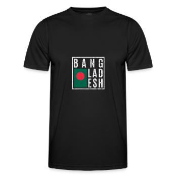 Bangladesch - Männer Funktions-T-Shirt - Schwarz - Vorne - AI Model Male 178 dark (178cm)