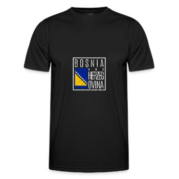 Bosnien und Herzegowina - Männer Funktions-T-Shirt - Schwarz - Vorne - AI Model Male 178 dark (178cm)