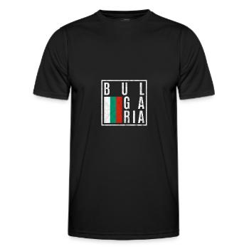 Bulgarien - Männer Funktions-T-Shirt - Schwarz - Vorne - AI Model Male 178 dark (178cm)