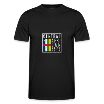 Central African Republic - Men's Functional T-Shirt - black - Front - AI Model Male 178 dark (178cm)