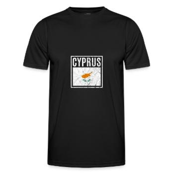 Cyprus - Men's Functional T-Shirt - black - Front - AI Model Male 178 dark (178cm)