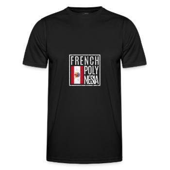 Polynésie française - T-shirt sport Homme - noir - Devant - AI Model Male 178 dark (178cm)