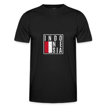 Indonesien - Männer Funktions-T-Shirt - Schwarz - Vorne - AI Model Male 178 dark (178cm)