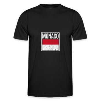 Monaco - Men's Functional T-Shirt - black - Front - AI Model Male 178 dark (178cm)