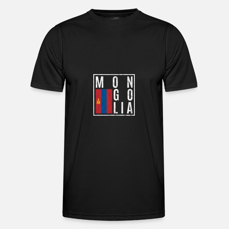 Mongolei - Männer Funktions-T-Shirt - Schwarz