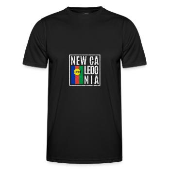 Nouvelle-Calédonie - T-shirt sport Homme - noir - Devant - AI Model Male 178 dark (178cm)