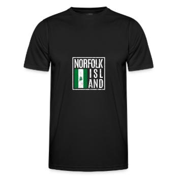 Norfolk Island - Men's Functional T-Shirt - black - Front - AI Model Male 178 dark (178cm)