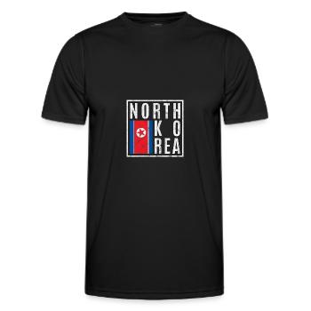 Corée du Nord - T-shirt sport Homme - noir - Devant - AI Model Male 178 dark (178cm)