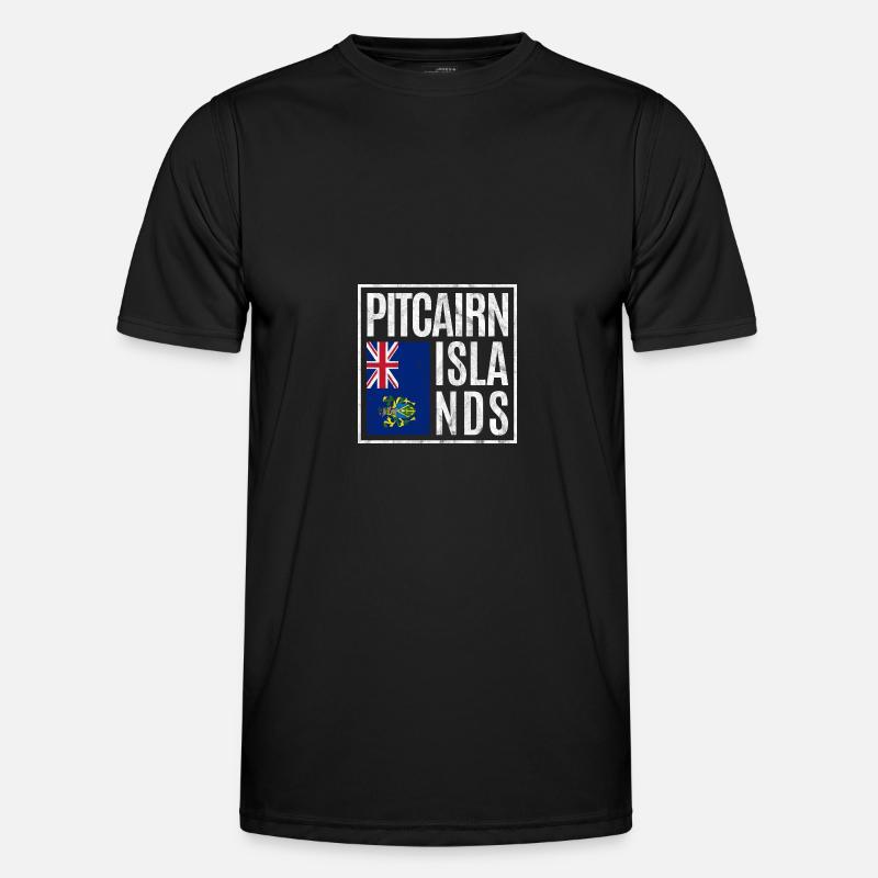 Pitcairninseln - Männer Funktions-T-Shirt - Schwarz