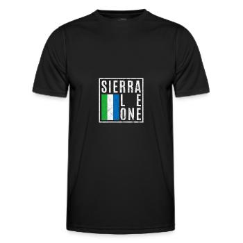 Sierra Leone - Männer Funktions-T-Shirt - Schwarz - Vorne - AI Model Male 178 dark (178cm)