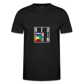 Réunion - Men's Functional T-Shirt - black - Front - AI Model Male 178 dark (178cm)