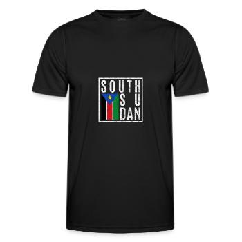 South Sudan - Men's Functional T-Shirt - black - Front - AI Model Male 178 dark (178cm)