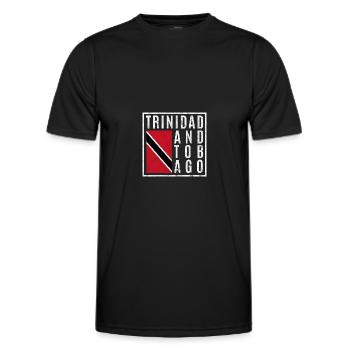 Trinité-et-Tobago - T-shirt sport Homme - noir - Devant - AI Model Male 178 dark (178cm)