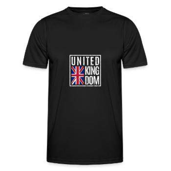 Großbritannien - Männer Funktions-T-Shirt - Schwarz - Vorne - AI Model Male 178 dark (178cm)