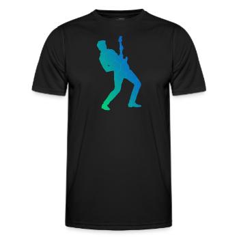 electronic guitar Guitar Electric guitar Guitar - Men's Functional T-Shirt - black - Front - AI Model Male 178 dark (178cm)