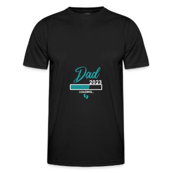DAD 2023 loading... - Männer Funktions-T-Shirt - Schwarz - Vorne - AI Model Male 178 dark (178cm)