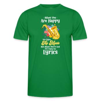 Musicien de rue Mode de vie d’artiste - T-shirt sport Homme - vert - Devant - AI Model Male 178 dark (178cm)