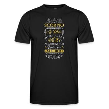 Scorpio Zodiac Astrology Superstition - Men's Functional T-Shirt - black - Front - AI Model Male 178 dark (178cm)
