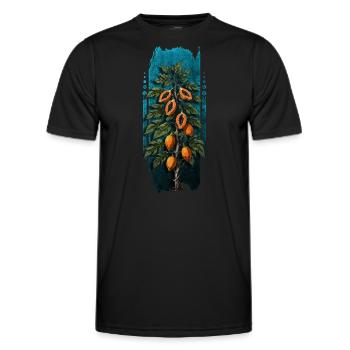Tropische Prämie: Papayabaum - Männer Funktions-T-Shirt - Schwarz - Vorne - AI Model Male 178 dark (178cm)