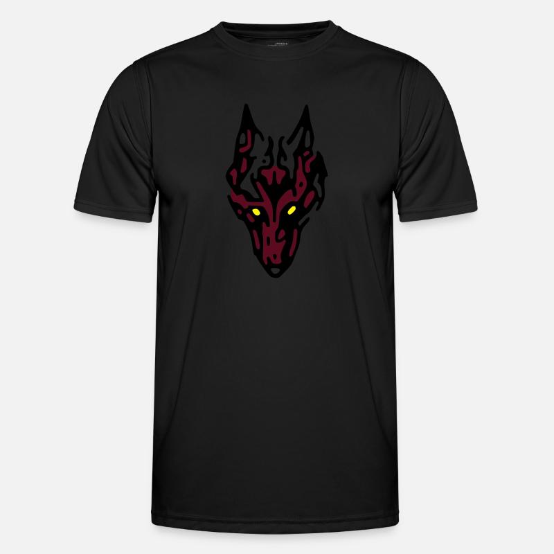 wolf - Men's Functional T-Shirt - black