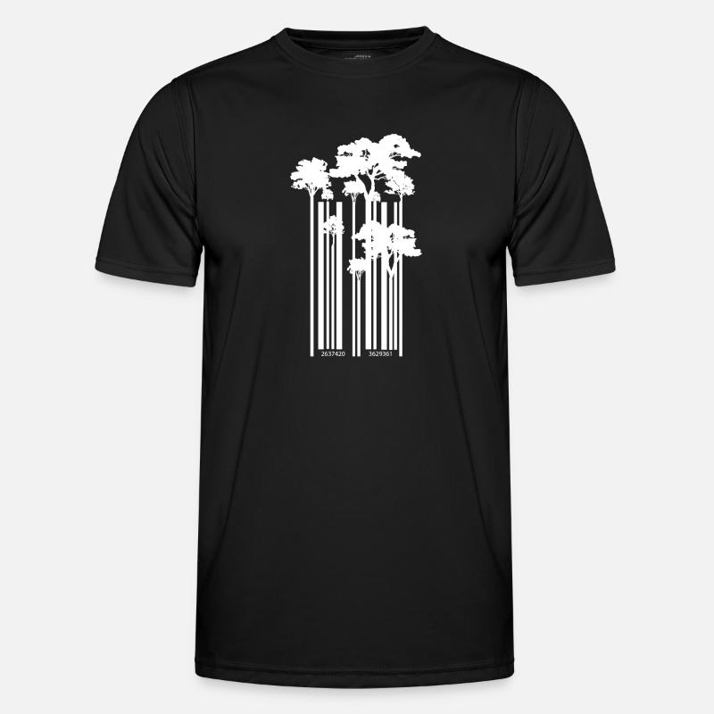 Barcode - Männer Funktions-T-Shirt - Schwarz
