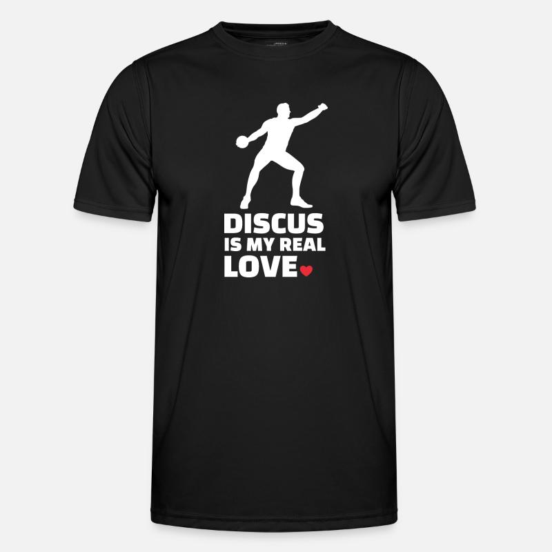 Diskus - Männer Funktions-T-Shirt - Schwarz