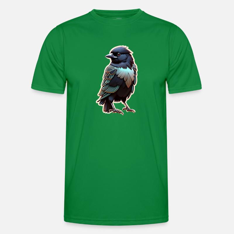 Schwarzer Rabe - Vogel Männer Funktions-T-Shirt